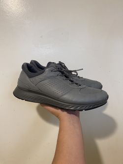 ECCO Titanium Sport Exostride Sneaker Hybrid Leather Shoes Men Size : 10