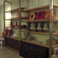 Shelves 9’Tall X 12x Long Steel And Wood Modular