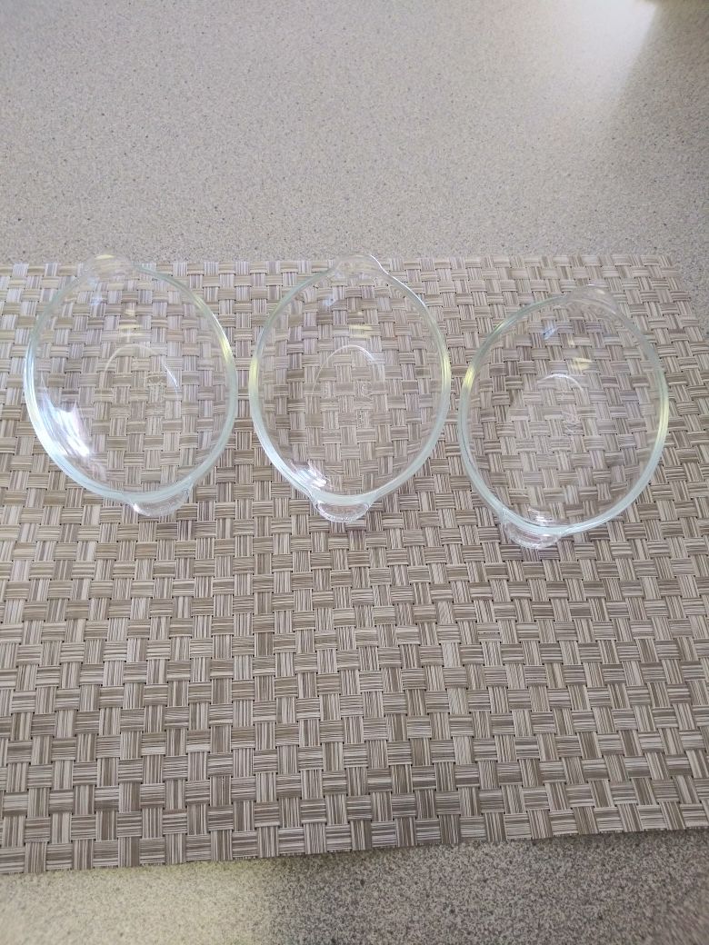 Pyrex Clear Glass Oval 8 Oz Baking Dishes. Set Of 3