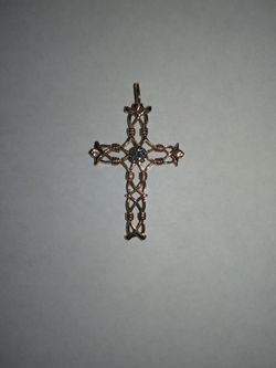 14k diamond cross