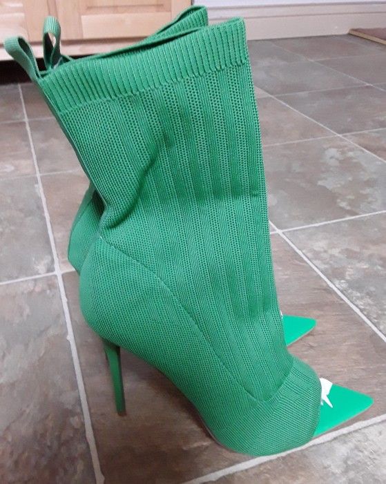 WOMEN'S HIGH HEEL PEEP TOE BOOTIES