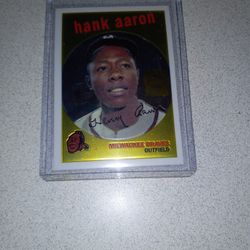 1999 REPRINT OF MILWAUKEE BRAVES HANK AARON BASEBALL CARD 