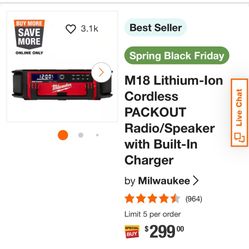 Milwaukee Speaker Brand New In Box