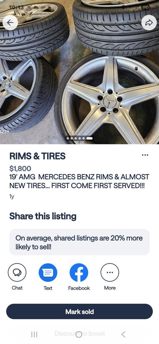 19' MERCEDES BENZ AMG RIMS & TIRES