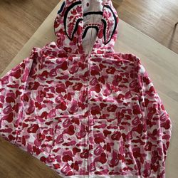 100% Authentic ABC pink Camo BAPE Hoodie 
