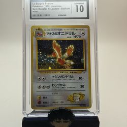 CGC 10 GEM MINT Lt. Surge's Fearow Japanese Gym Heroes 22 Holo Pokemon Card