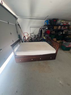 BED FRAME INCLUDES BED