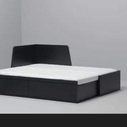 Daybed frame with 2 drawers, black-brown, Twin