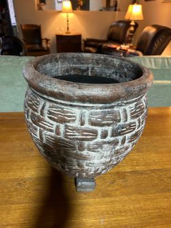 Large Unglazed Ceramic Indoor Pot