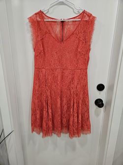 Coral Lace Dress