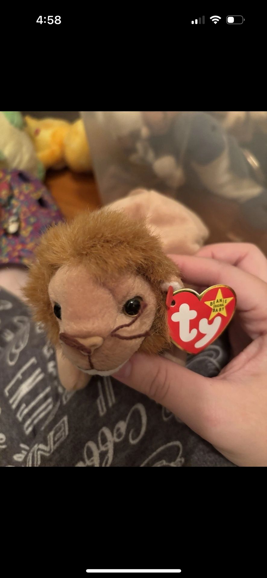 Roary PVC Beanie Baby Retired