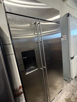 GE Monogram Stainless Steel Side-by-Side Refrigerator