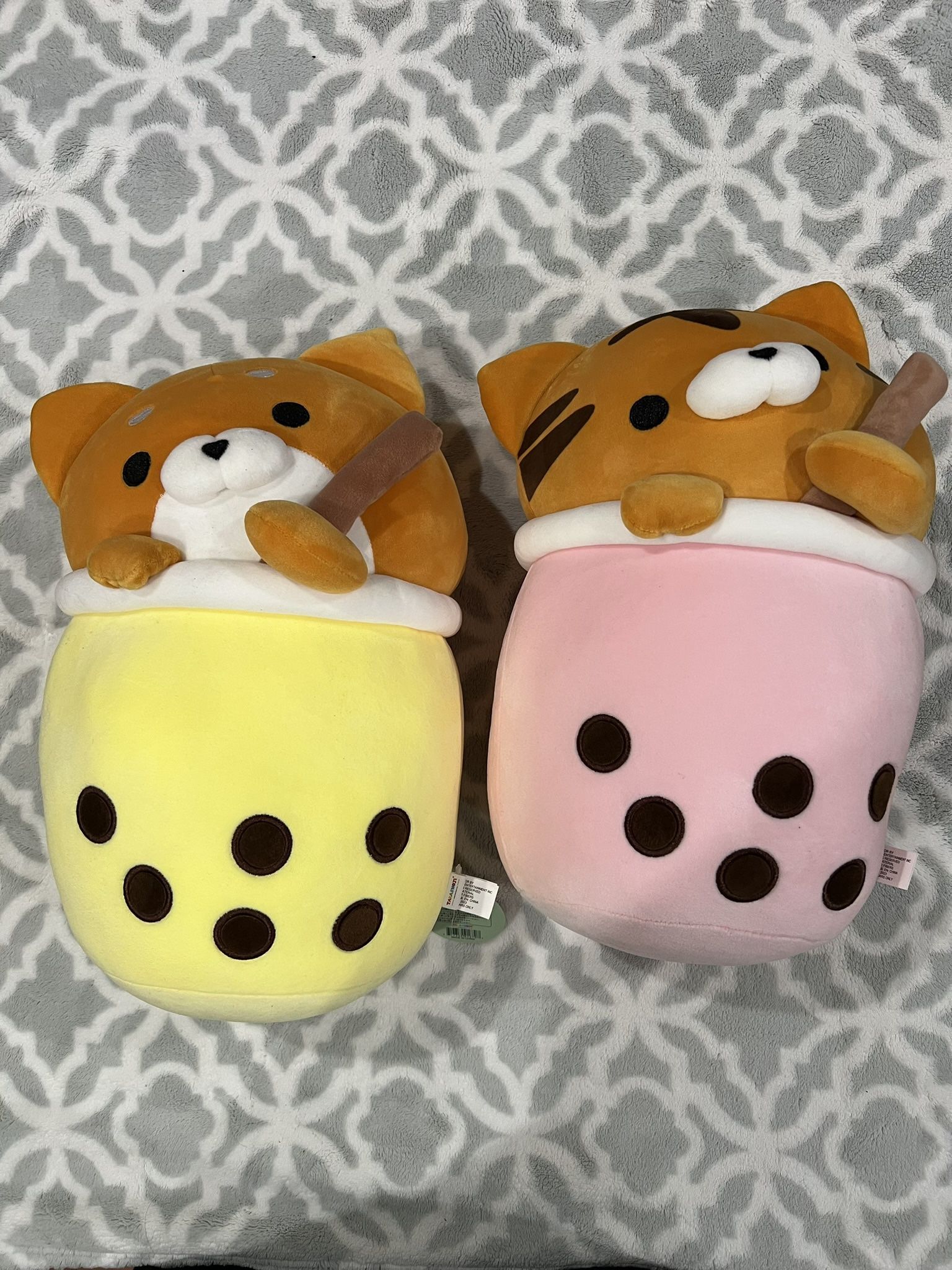 Takashoji Boba Dog & Boba Cat Plushie