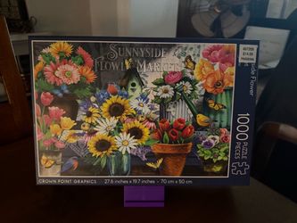 Sunnyside Flower Market 1000-Piece Jigsaw Puzzle