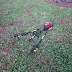(Needs Repair) - Craftsman 4 Cycle Power Head and 2 Polesaw Attachments