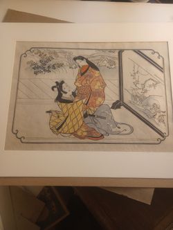 Antique Woodblock Print 