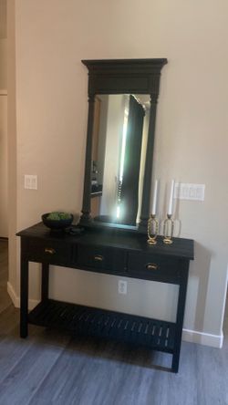 Table and mirror