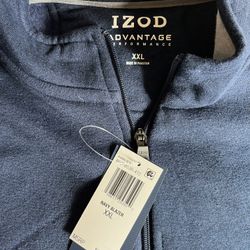 IZOD Advantage Performance Colorblock 1/4 Zip Fleece