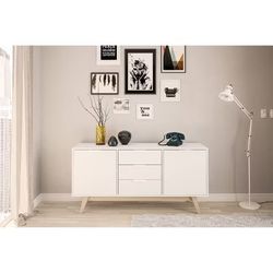 White/Oak Modern Console Table