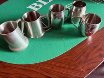 Silver and copper drinking cups
