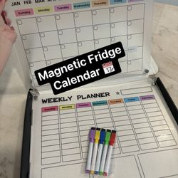 Magnetic Fridge Calendar 