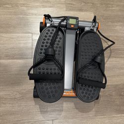 Mini Stair Stepper w/ Resistance Bands & LCD Display 