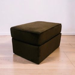Brown Fabric Ottomans Footrest
