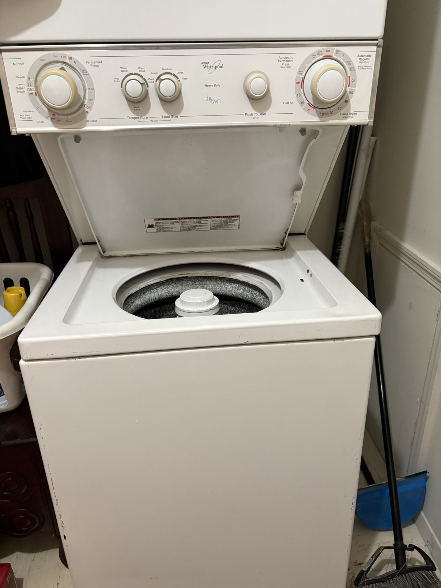 Small area, washer and dryer