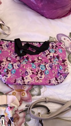 Purple tote bag