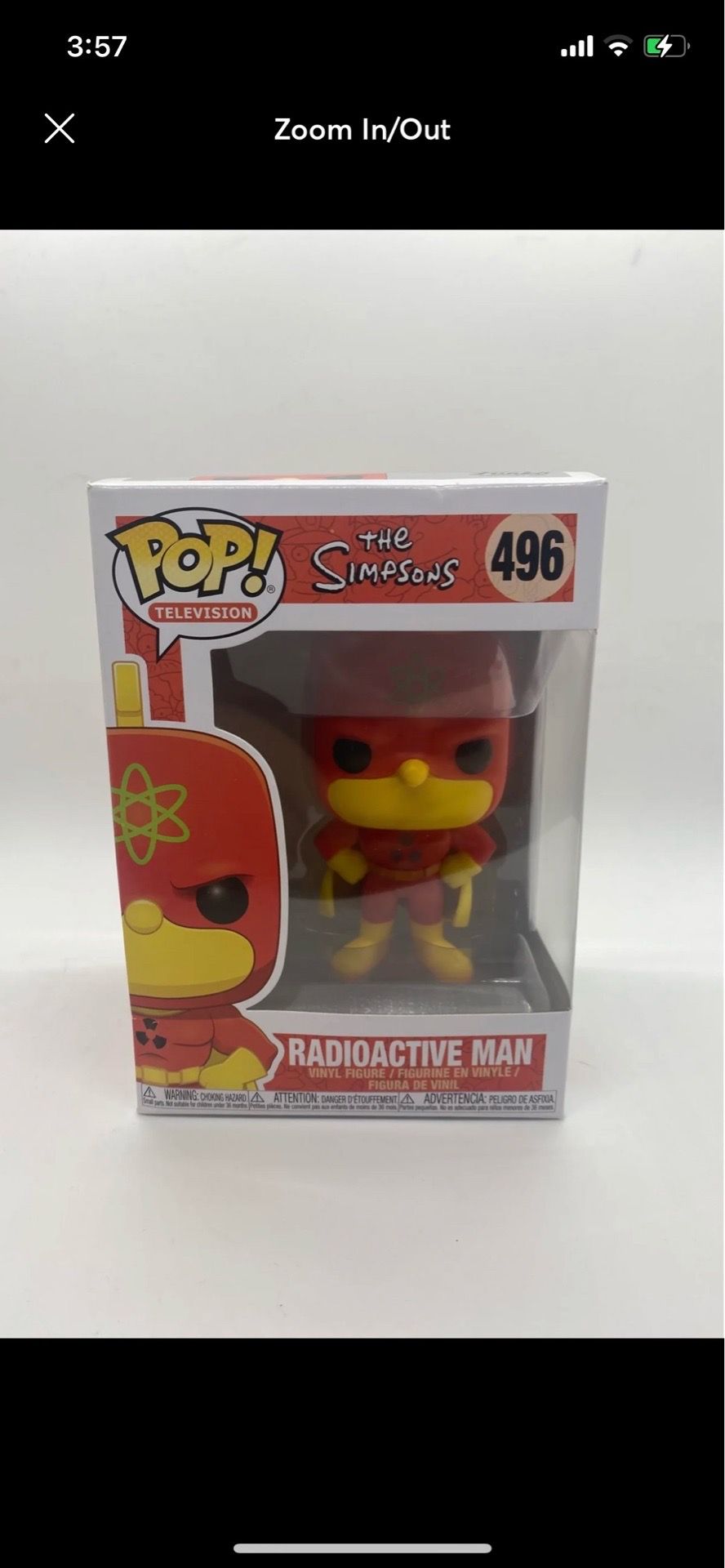 Radioactive Man #496 Funko pop The Simpsons