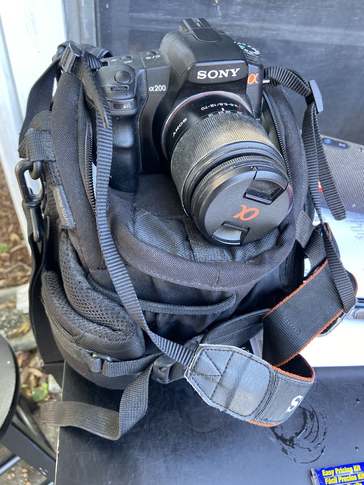 Sony digital camera with bag