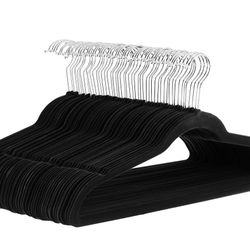 Clothes Hangers, Pack of 60 , Black