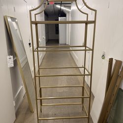 Gold And Glass Bookcase 
