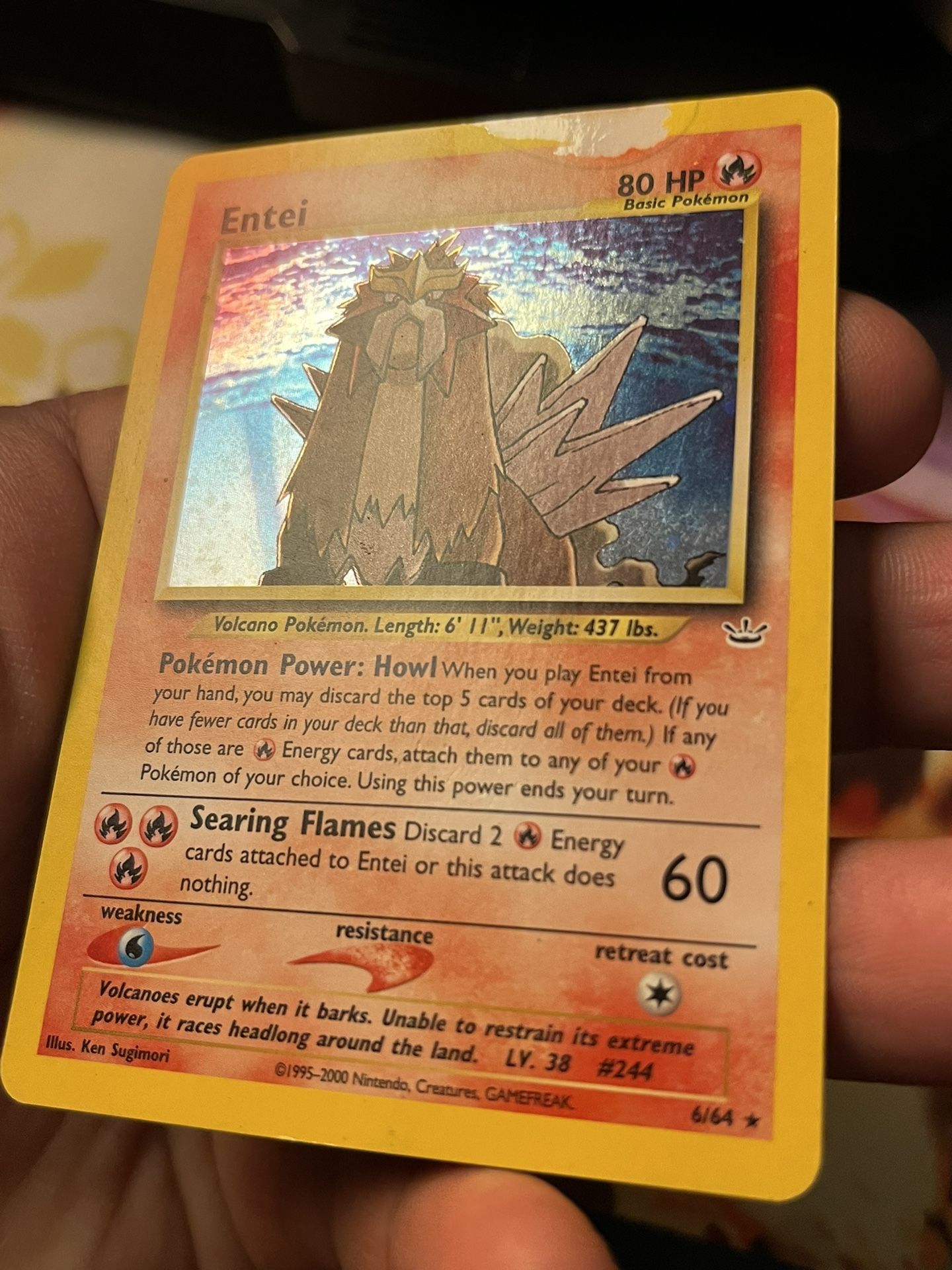 entei pokemon card 1995 Amazon.com: Pokemon 100+ Rainbow Rare Cards Binder Collection Includes 5  foils in Any Combination and at Least 1 of The Following Cards, EX and GX,  FA, Secret Rare, Tag Team, Unified Minds : main image 1