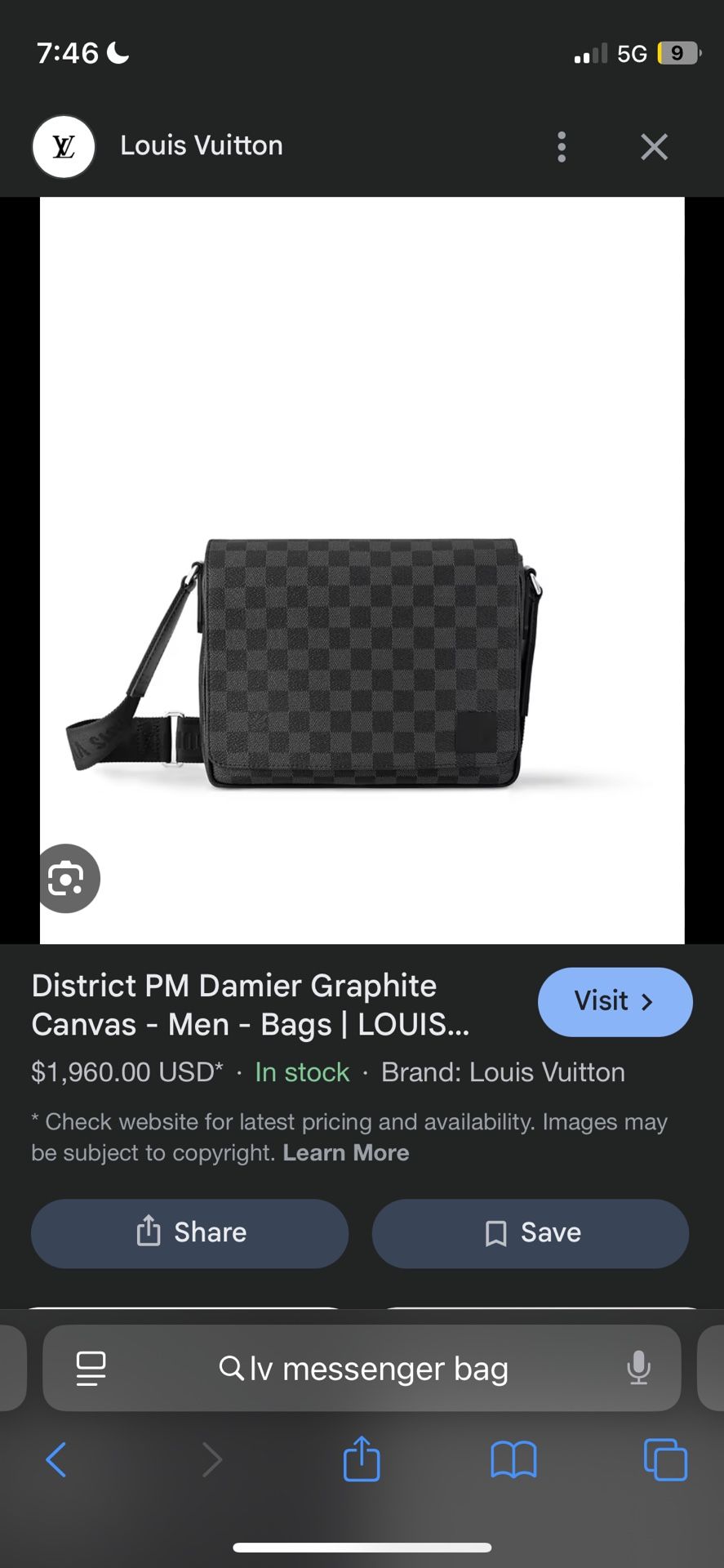 lv messenger bag