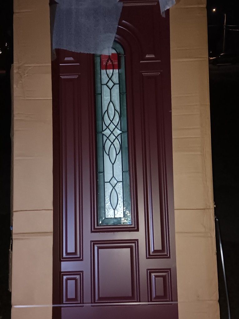 Entry Door With Tempered Glass