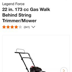 22in 173 Gas Walk Trimmer Mower !!