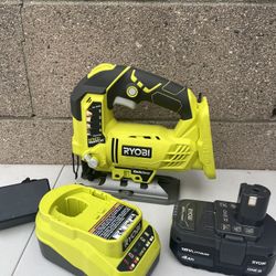 Ryobi P5231 ONE+ 18V Cordless Orbital Jig Saw  Charge and Battery 18vlithium  4Ah