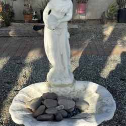 Water fountain- Greek Goddess- 3 Piece- Shell- Statue -Base