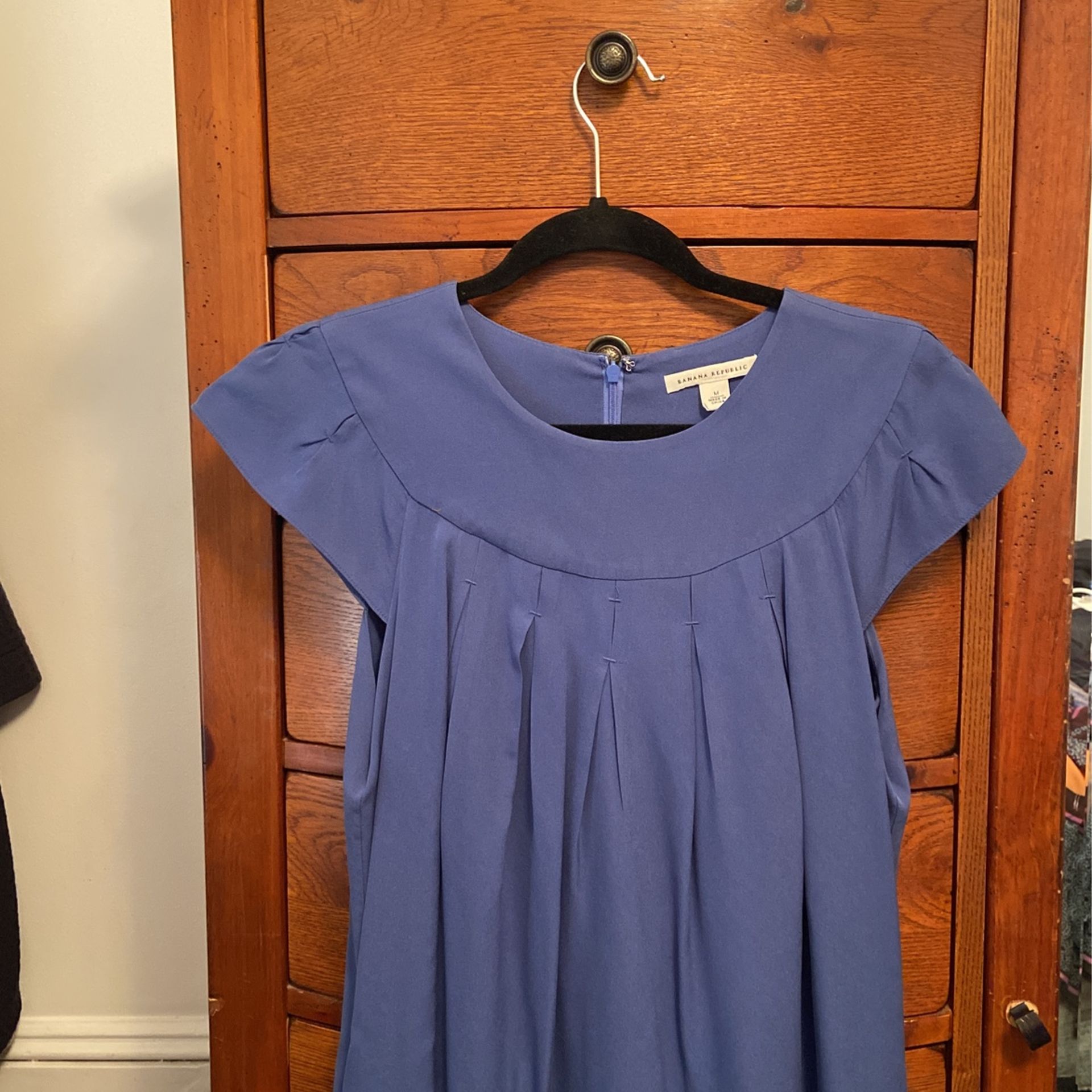 Blue Silk Banana Republic Dress