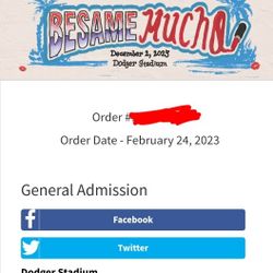 Besame Mucho Ticket For 2023