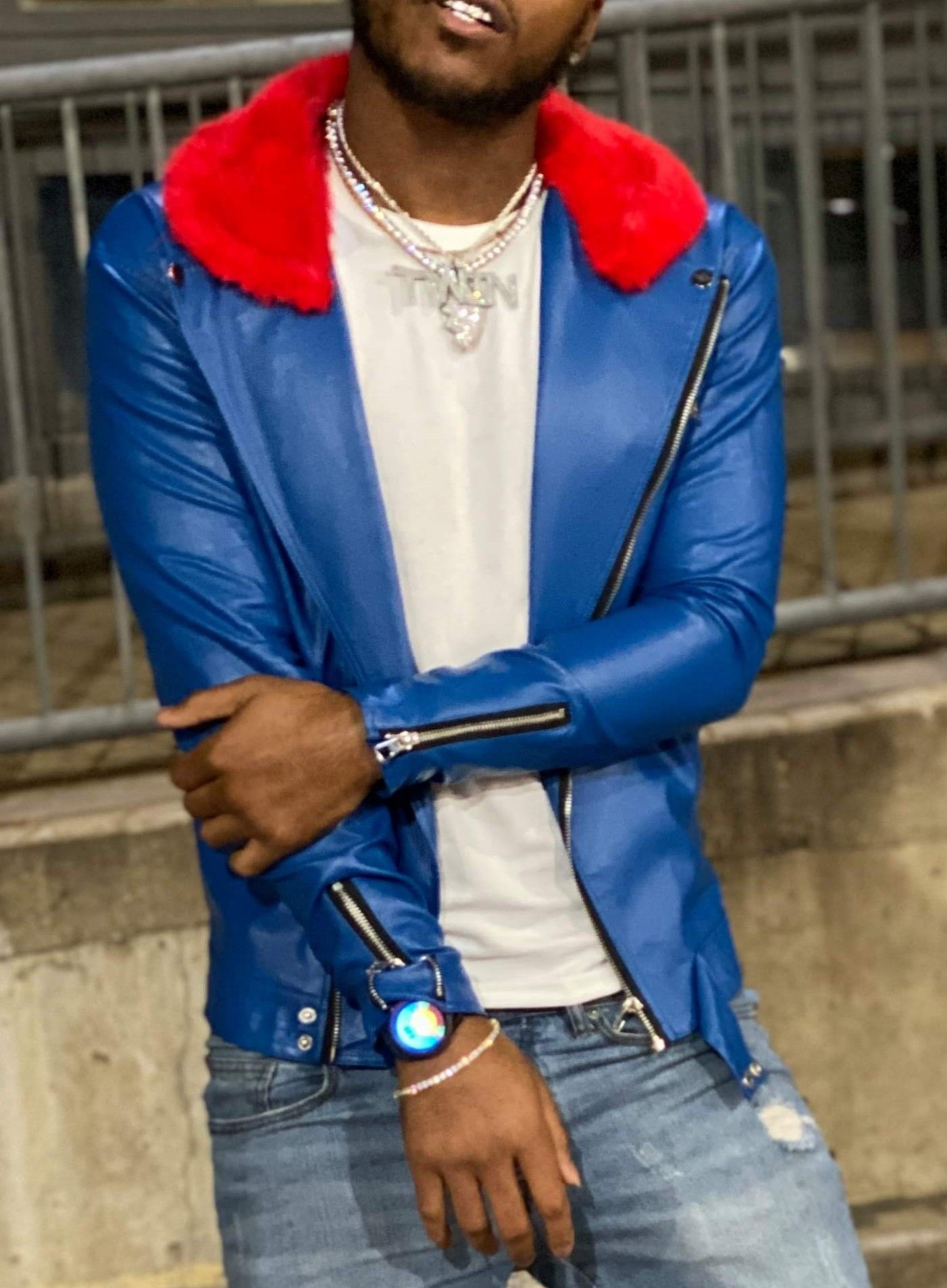 Faux leather jacket