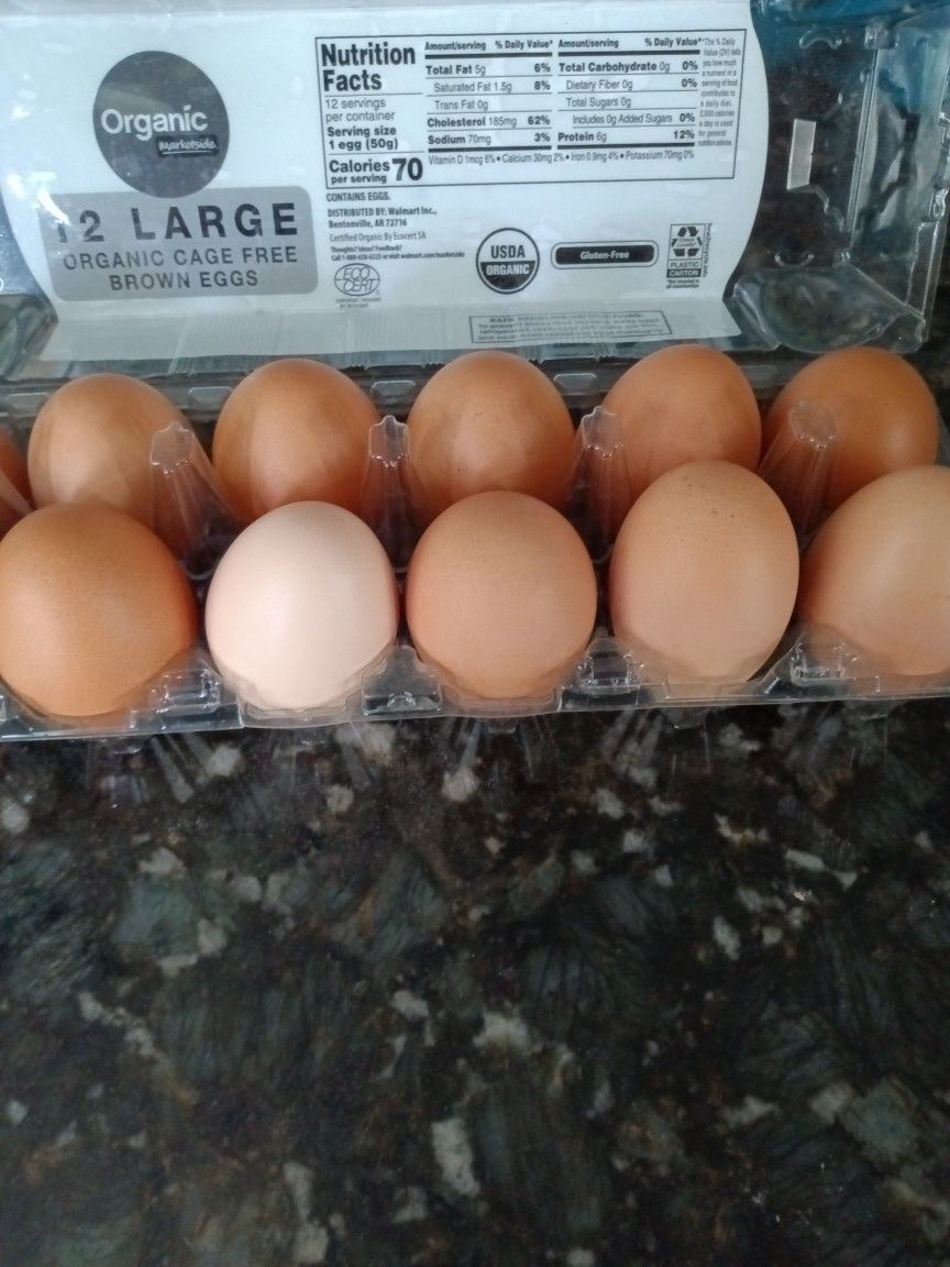 Organic Brown Eggs.Fresh