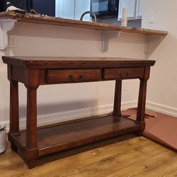 Solid Wood Console Table with 2 Drawers – $120 OBO