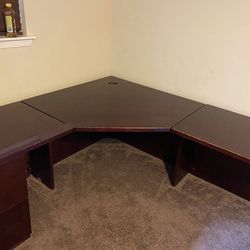 Large Solid Wood Corner Desk (Heavy)