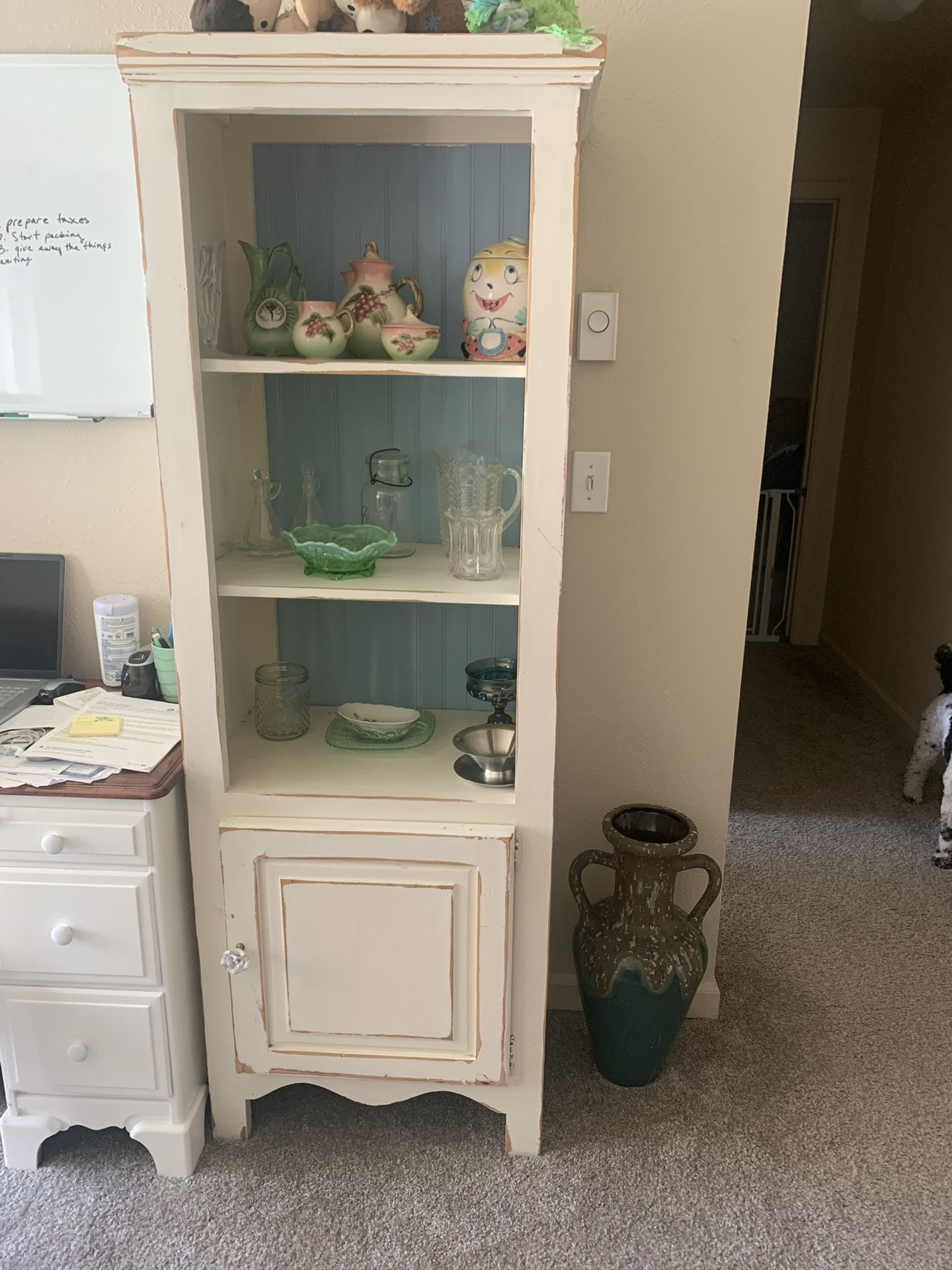 Pair Of Shabby Chic Bookcases
