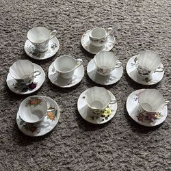matching tea cups
