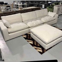 Cloud Sofa Matching Ottoman , Storage Ottoman’s 