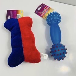 Brand New (2) Squeaky Dog Toys