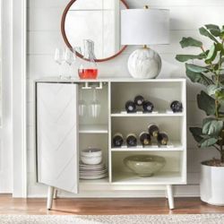 New White Storage Buffet Server